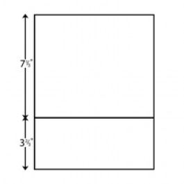 Perforated Paper - Perforated 3 2/3" from Bottom 2500 sheets per box 8.5x11 Perf Paper